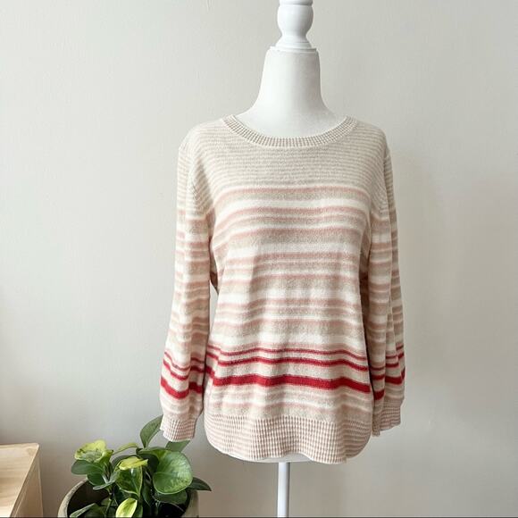 Margaret O'Leary Tori Striped Merino Wool Blend Sweater - Picture 2 of 6